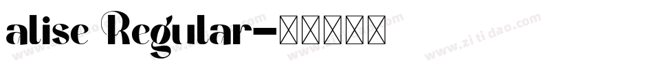 alise Regular字体转换